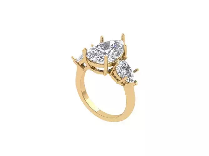 Pear Ring - Wedding Ring