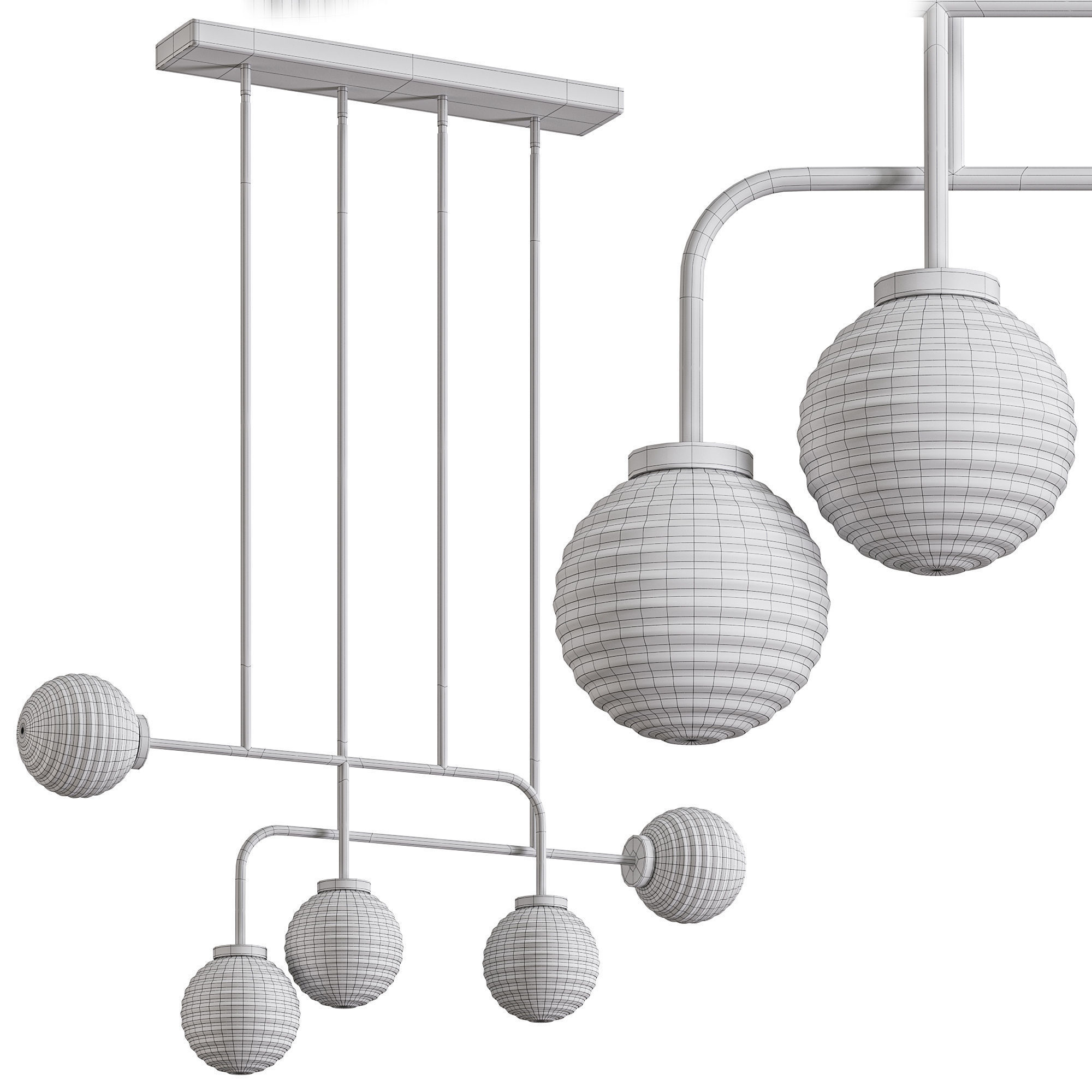 Sayre Linear Chandelier By Arhaus 3D model_2