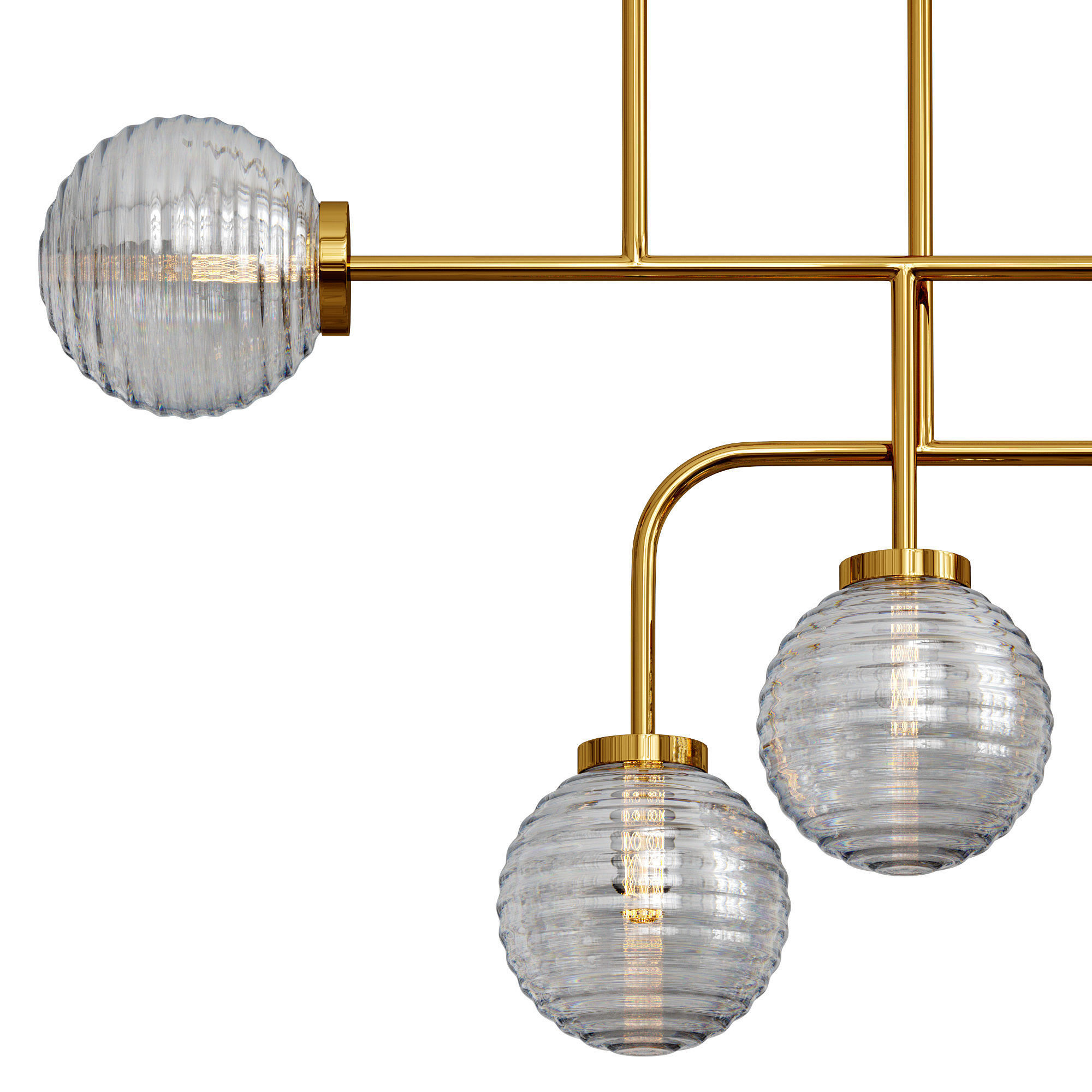 Sayre Linear Chandelier By Arhaus 3D model_1