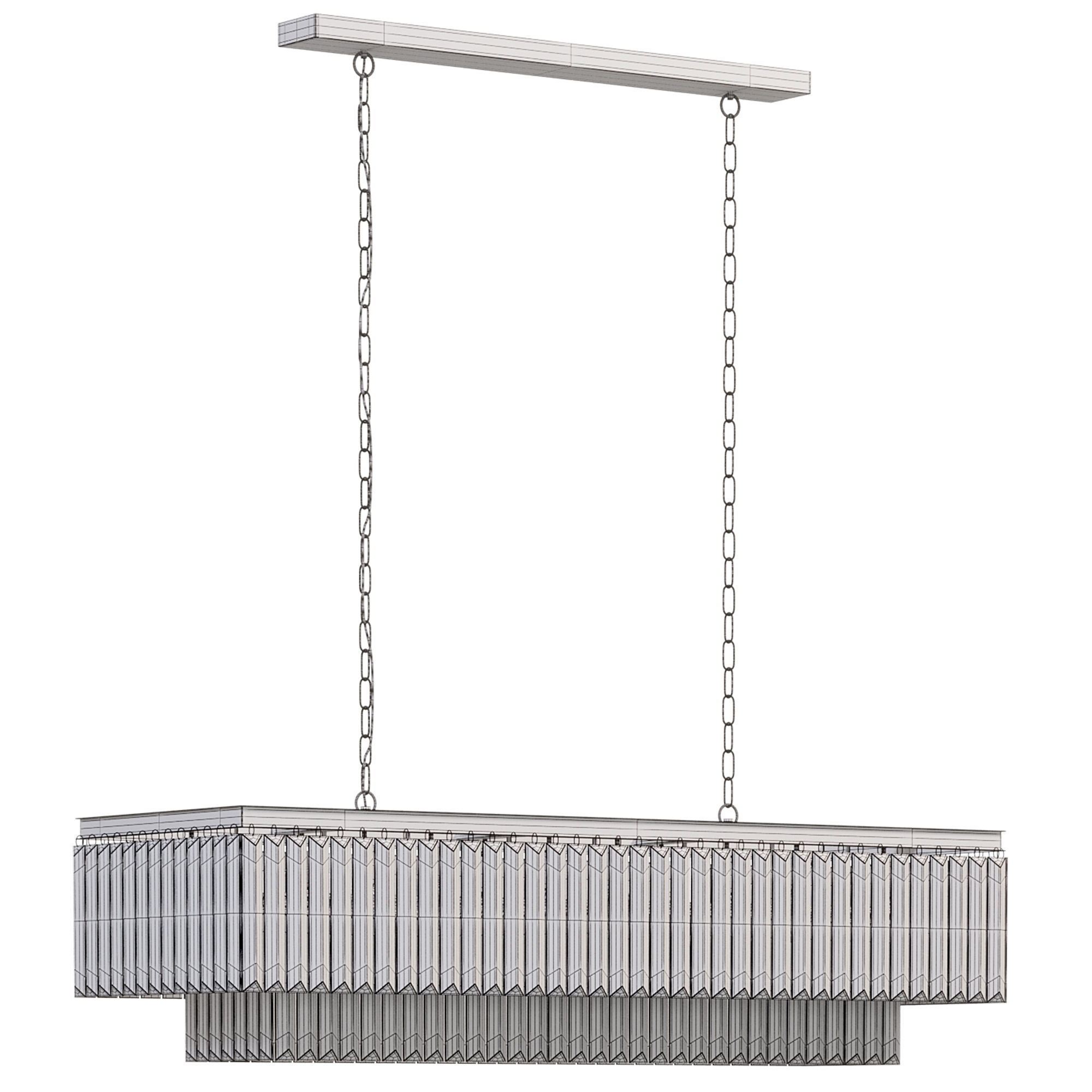leyland rectangle chandelier by arhaus 3D model_2