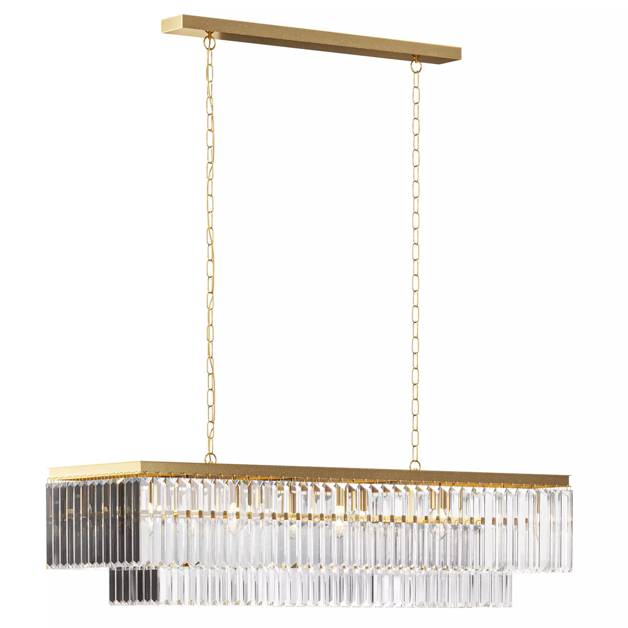 leyland rectangle chandelier by arhaus 3D model_0