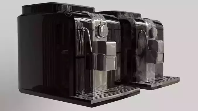 Coffee machine - clean and dirty model Free low-poly 3D model