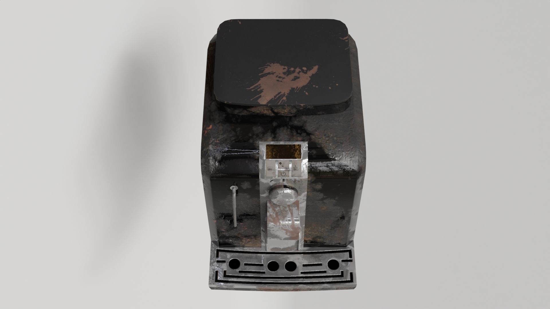 Coffee machine - clean and dirty model Free low-poly 3D model_8