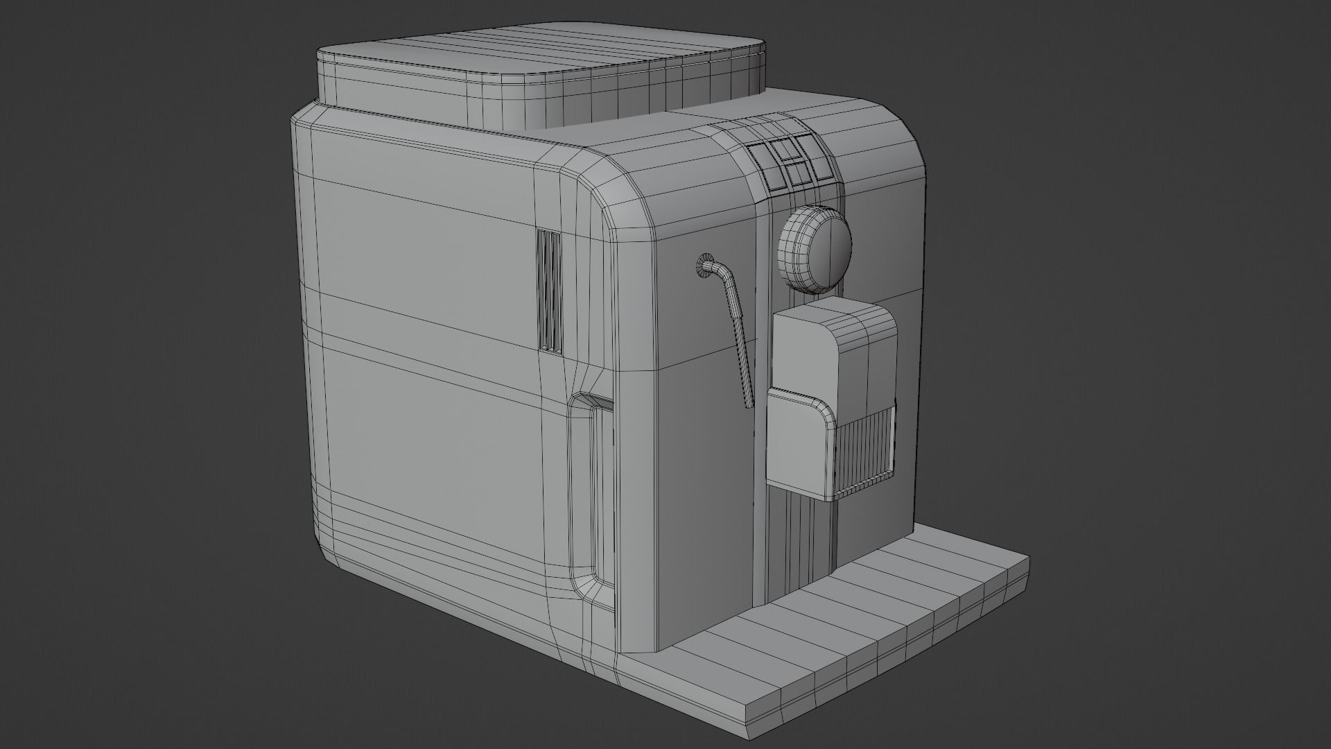 Coffee machine - clean and dirty model Free low-poly 3D model_1