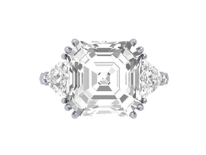 Asscher Ring 3D print model