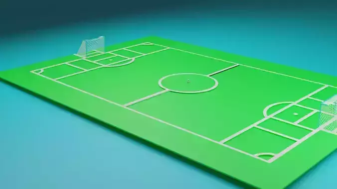 American Mini football field 3d model