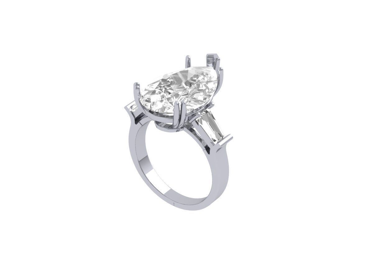 Wedding Ring 3D print model_3