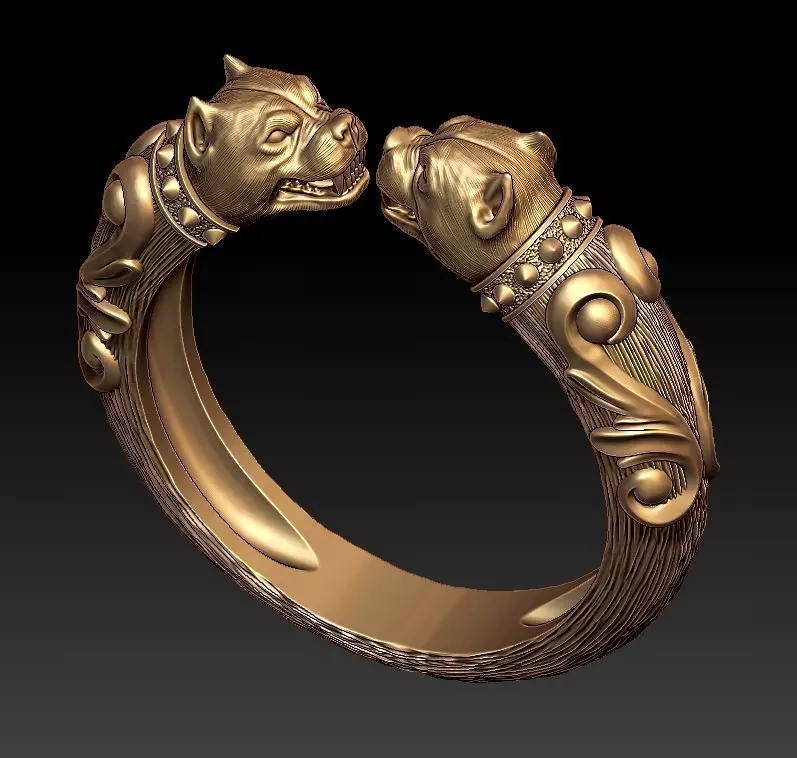 Dog animal ring 3D print model