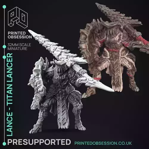 Lance - 3D Printable TTRPG - PRESUPPORTED - 32mm Scale 3D print model