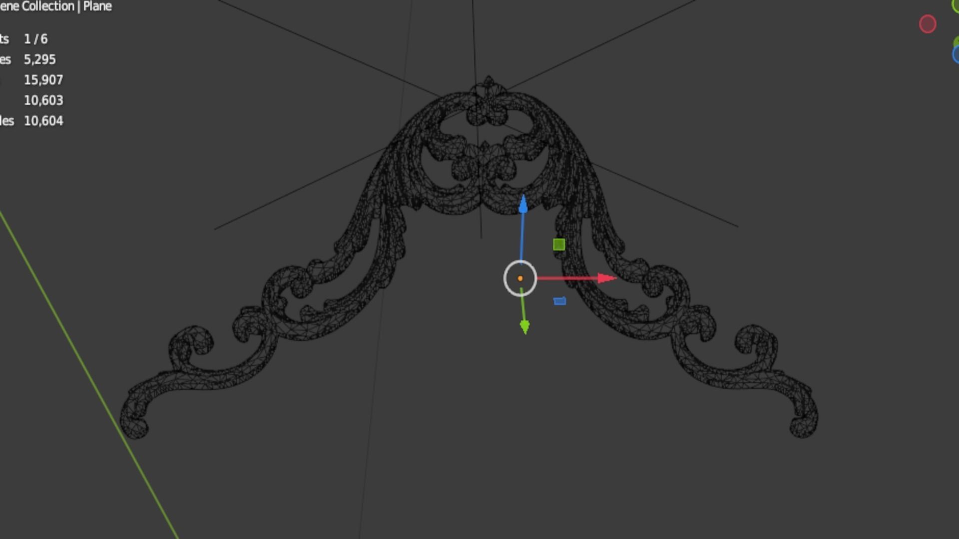 Classic decor ornament 326 3D model_7