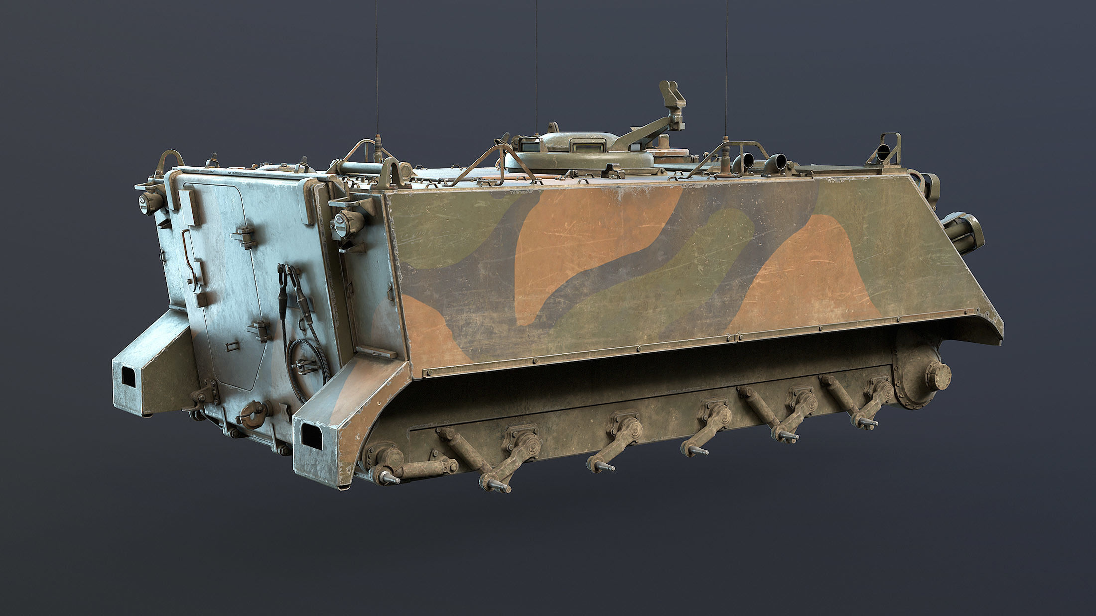 M113 APC Game Ready Low-poly 3D model_16