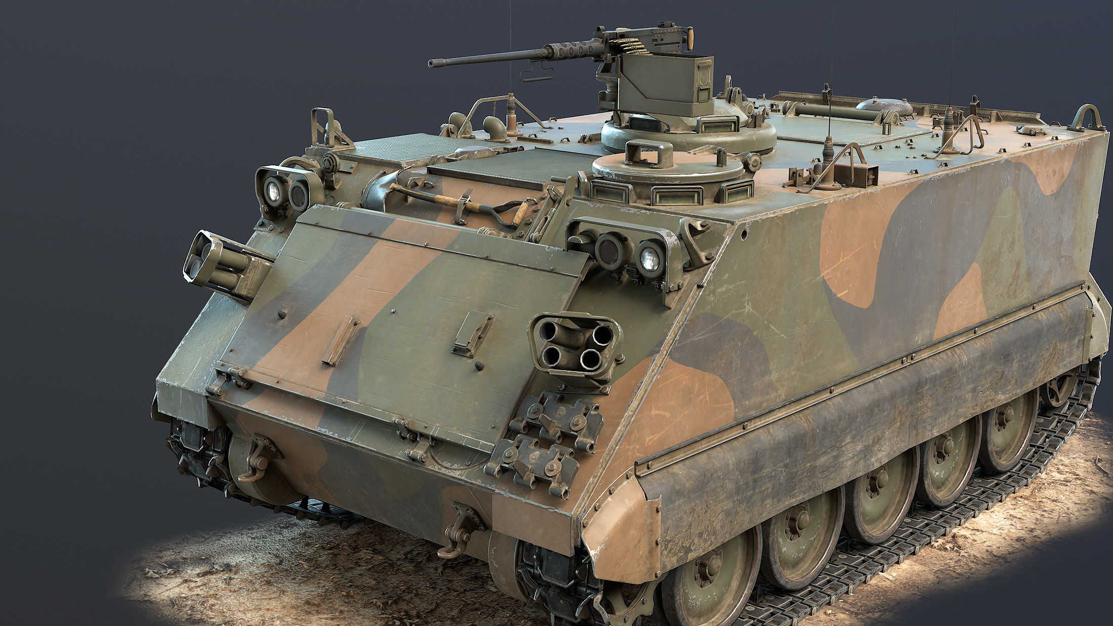 M113 APC Game Ready Low-poly 3D model_15