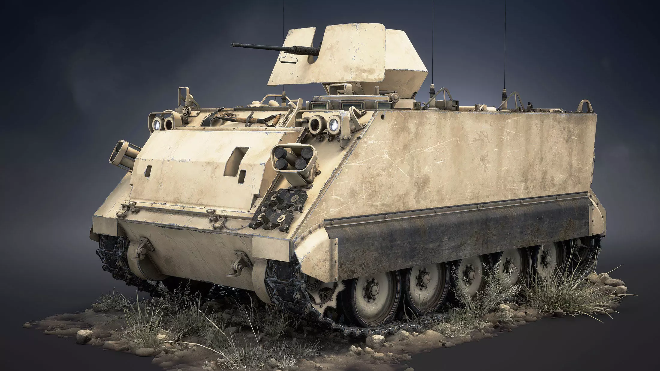 M113 APC Game Ready Low-poly 3D model_0