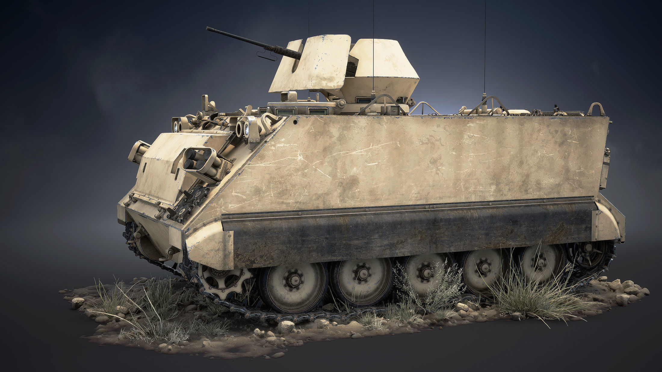 M113 APC Game Ready Low-poly 3D model_2