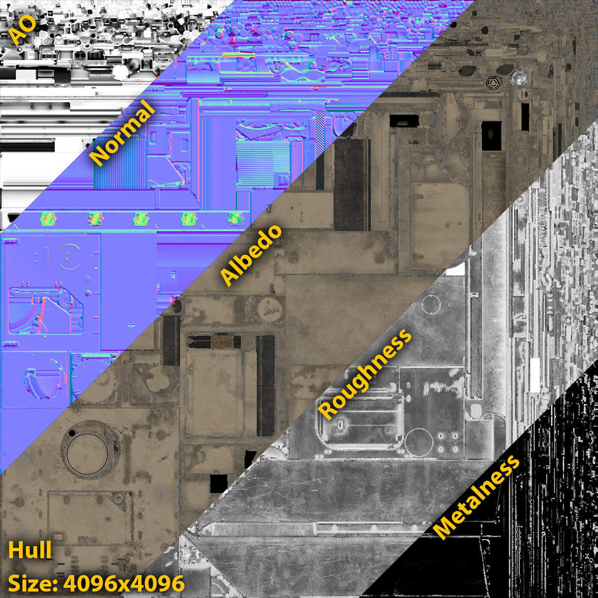 M113 APC Game Ready Low-poly 3D model_19