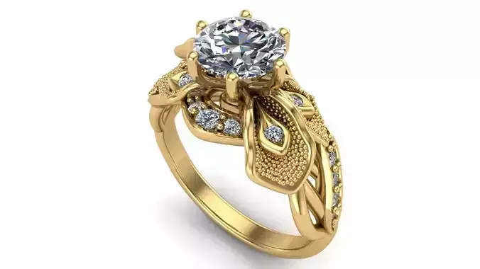 Lilly Ring 3D print model
