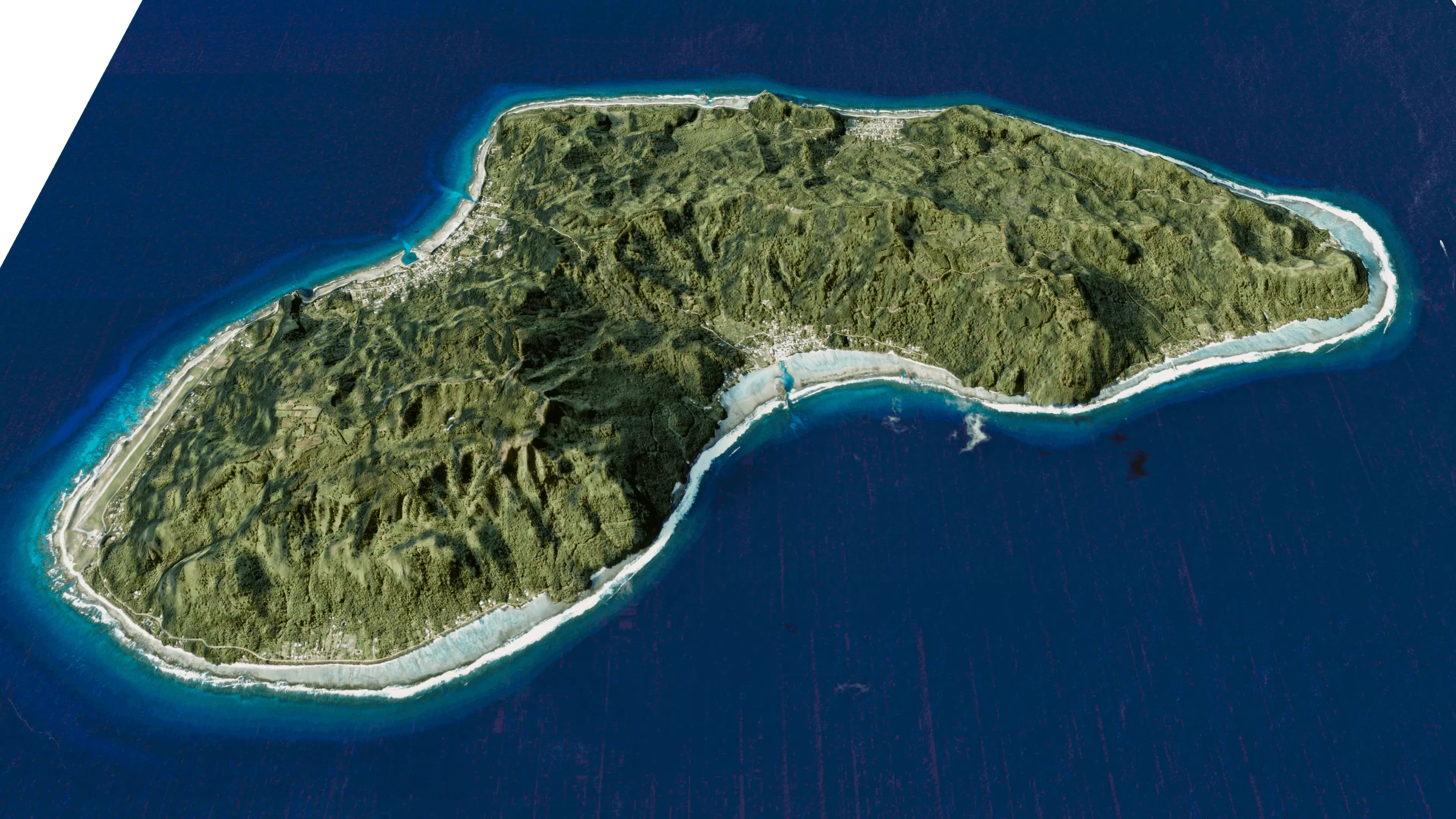 Rurutu French Polynesia island 3d model terrain 3D model_0