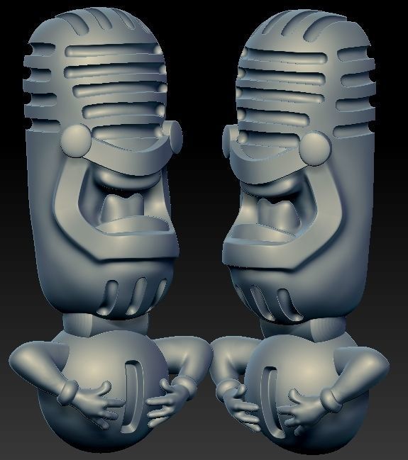 Mic Man Pendant  3D print model_2