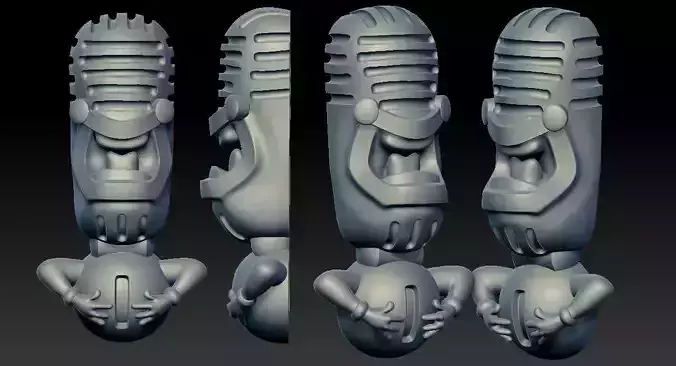 Mic Man Pendant  3D print model