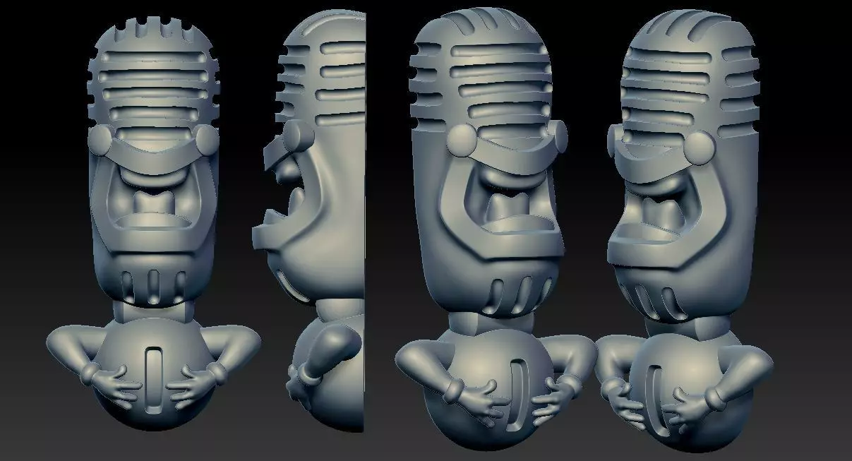 Mic Man Pendant  3D print model_0