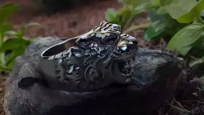 man ring with a tiger