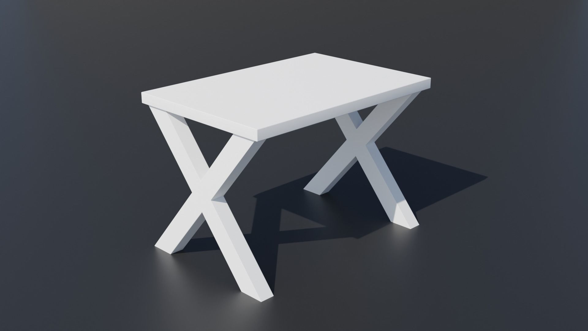 Simple Table and Chair 3D Model Low-poly 3D model Low-poly 3D model_1