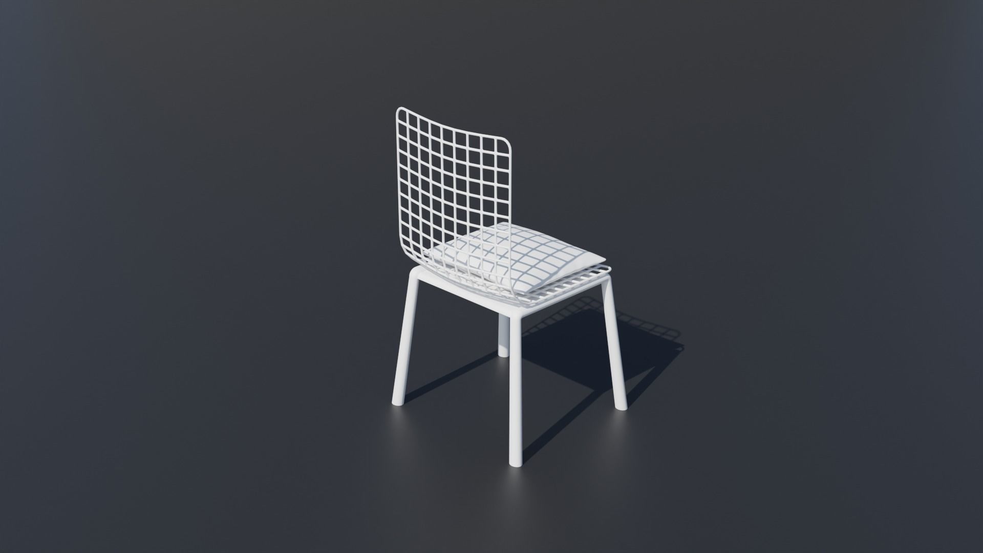 Simple Table and Chair 3D Model Low-poly 3D model Low-poly 3D model_6
