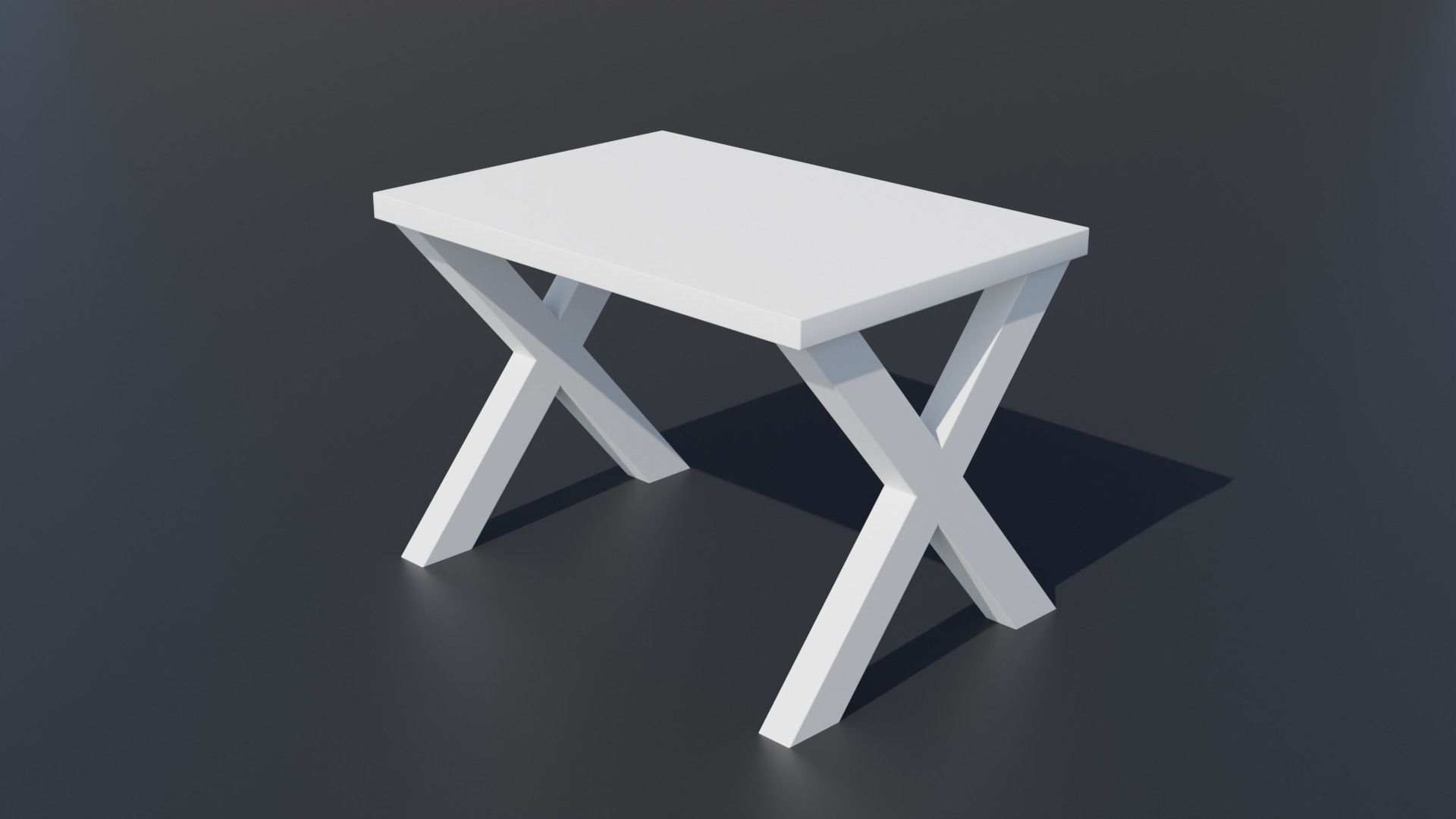 Simple Table and Chair 3D Model Low-poly 3D model Low-poly 3D model_2