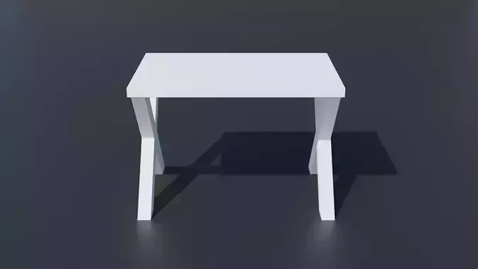 Simple Table and Chair 3D Model Low-poly 3D model