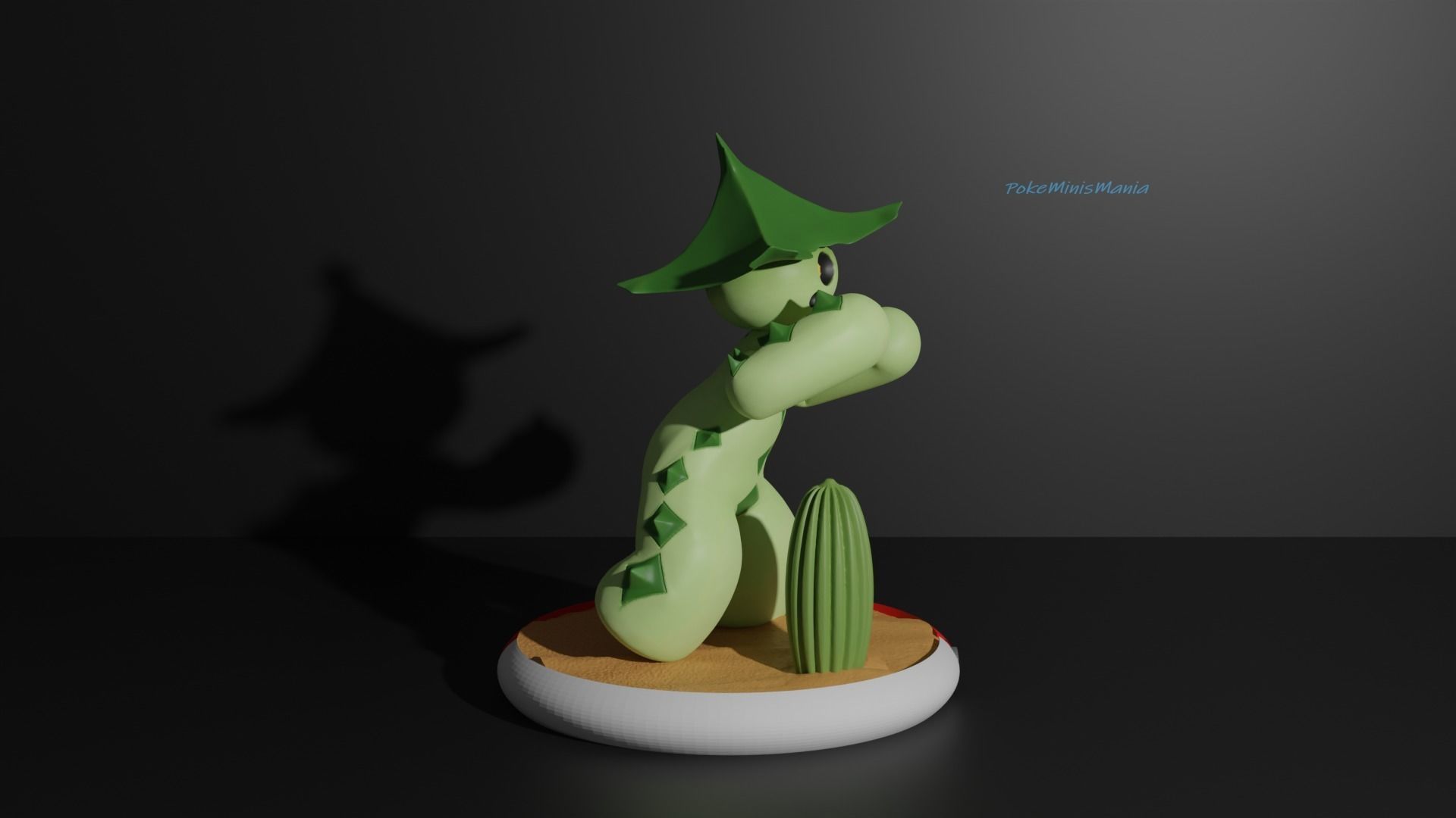 Cacnea and Cacturne pokemon 3D print model 3D print model_11