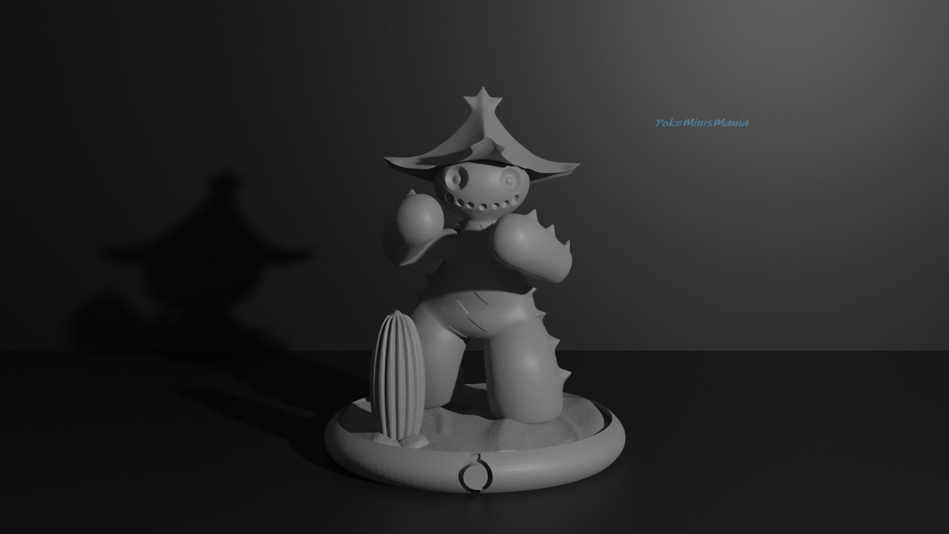Cacnea and Cacturne pokemon 3D print model 3D print model_13