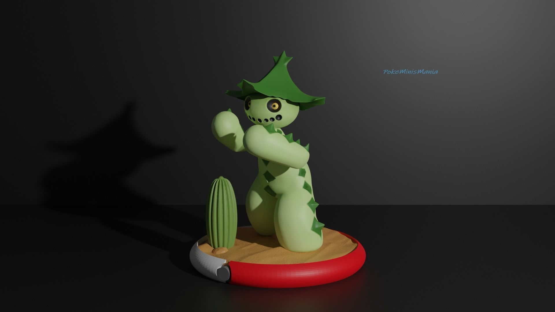 Cacnea and Cacturne pokemon 3D print model 3D print model_10
