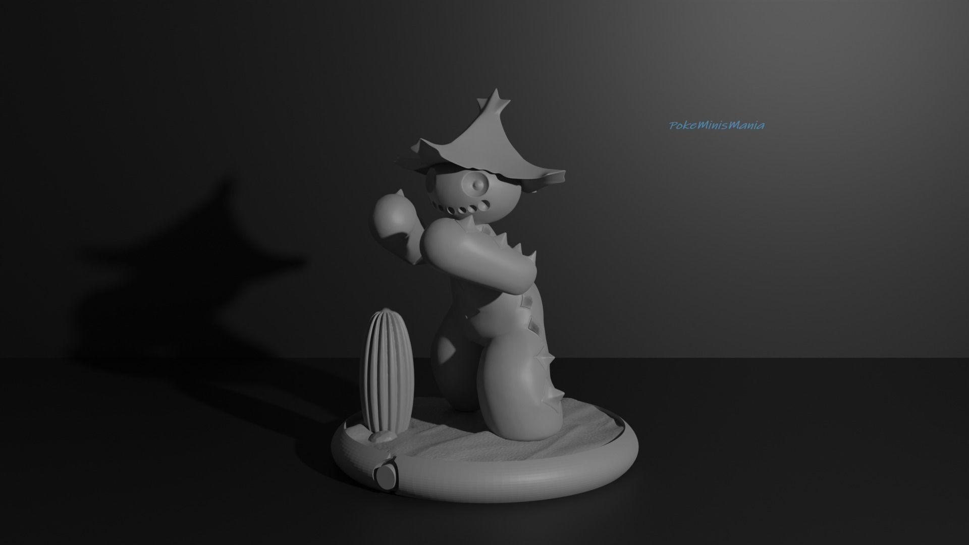 Cacnea and Cacturne pokemon 3D print model 3D print model_14