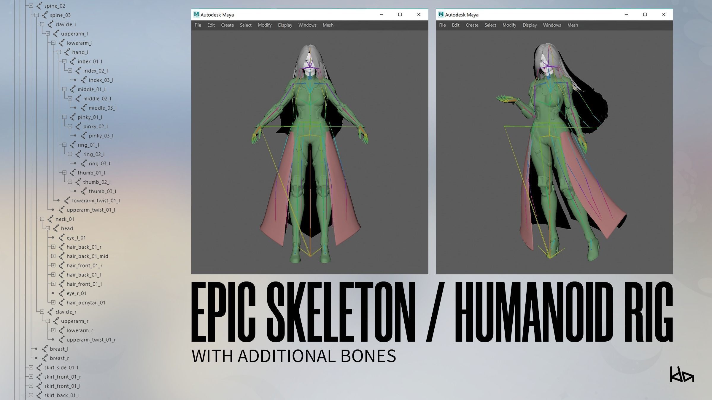 Stellar Girl Celeste - Game Ready Low-poly 3D model_12