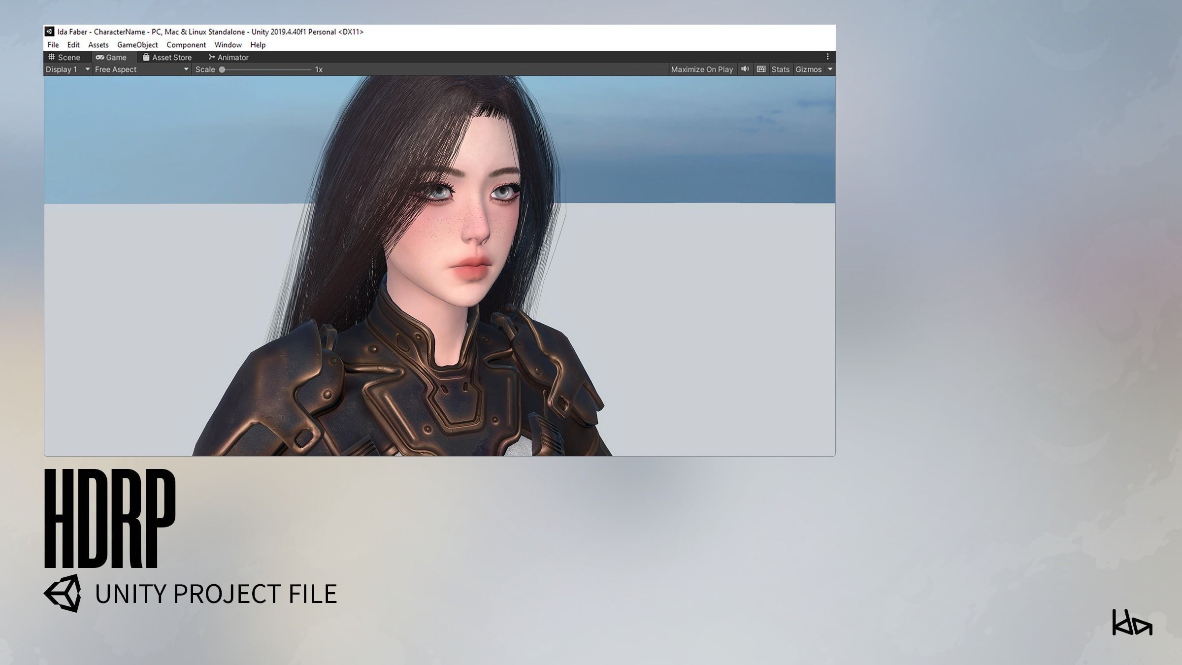 Stellar Girl Celeste - Game Ready Low-poly 3D model_20