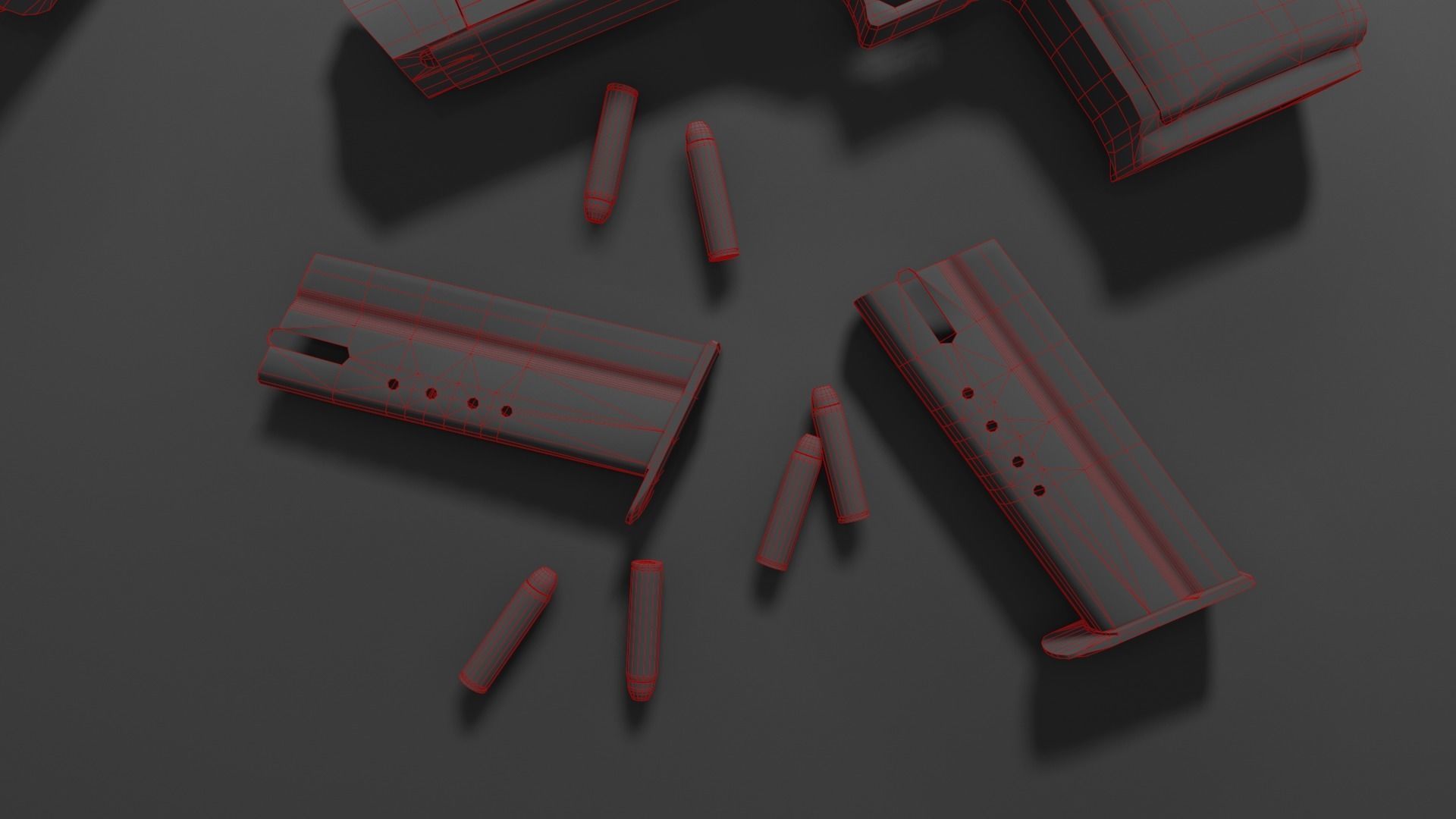 Desert Eagle Pistol Low-poly 3D model_11