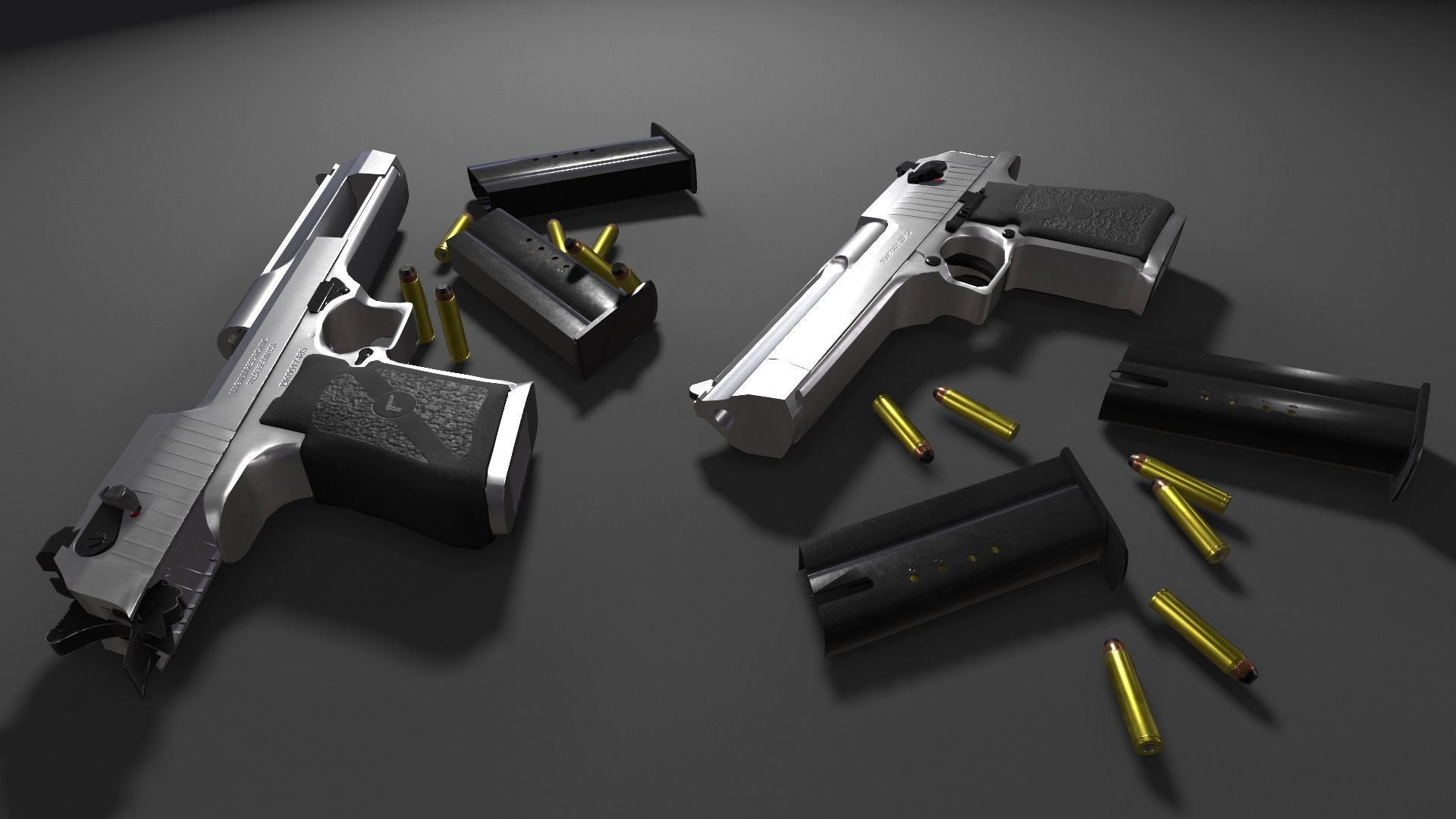 Desert Eagle Pistol Low-poly 3D model_3