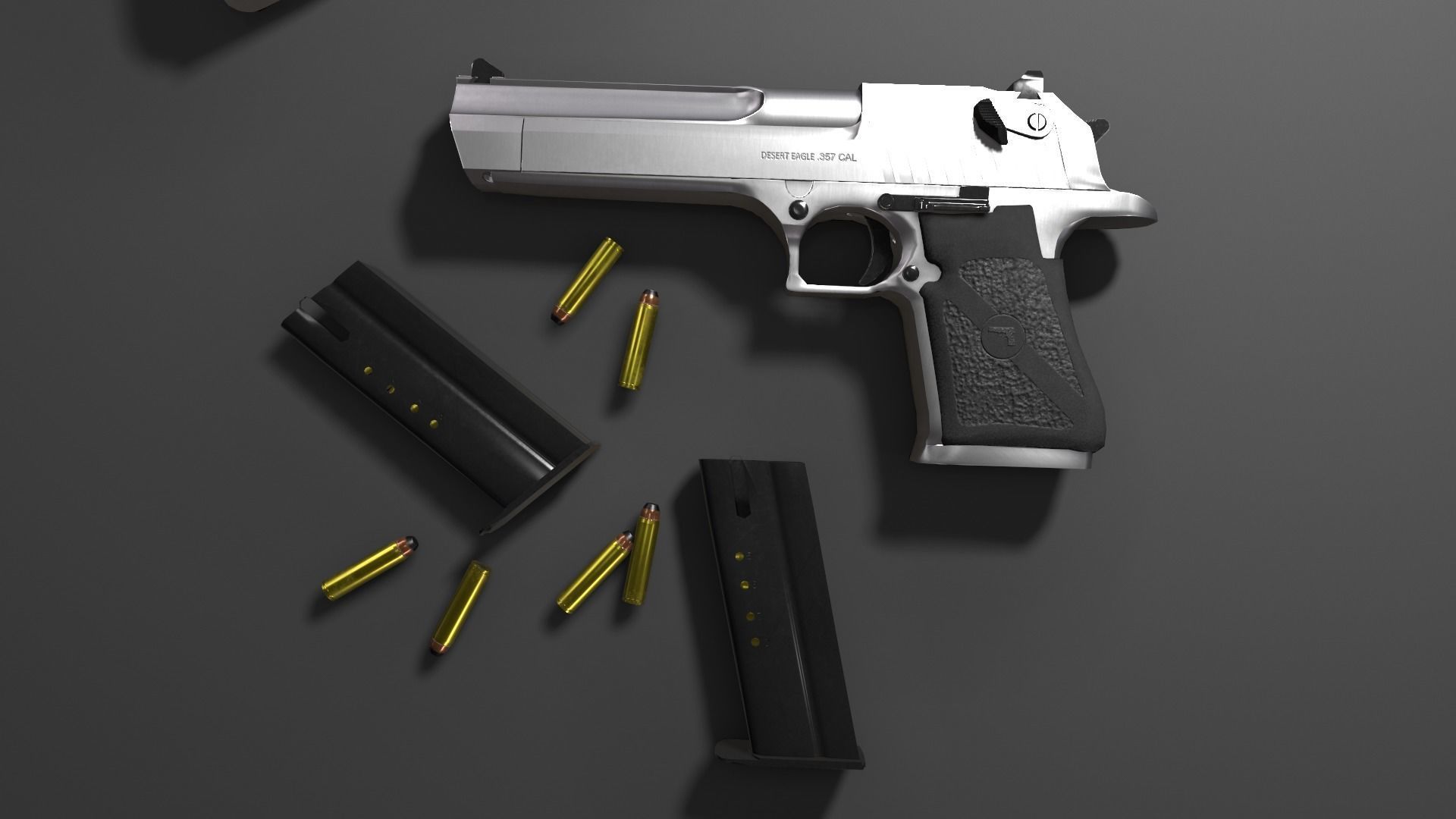 Desert Eagle Pistol Low-poly 3D model_1