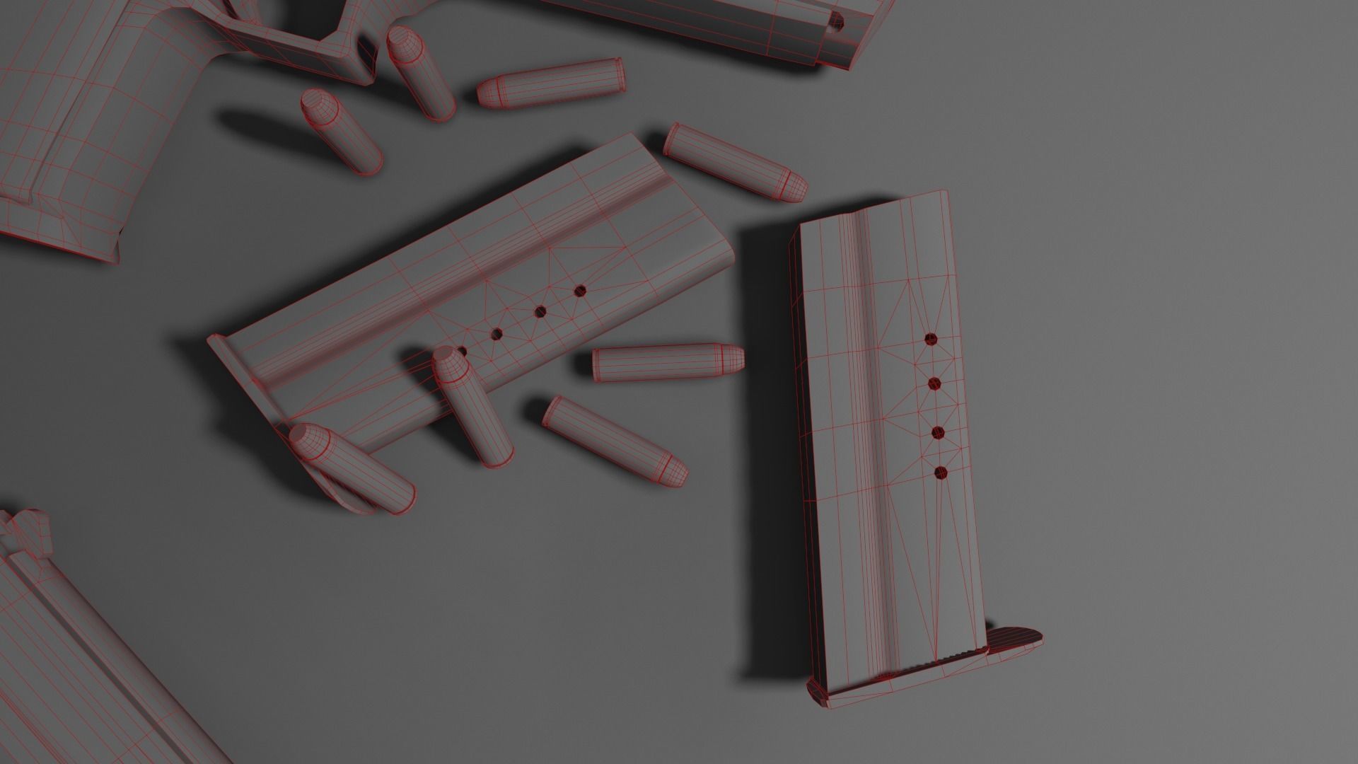 Desert Eagle Pistol Low-poly 3D model_10