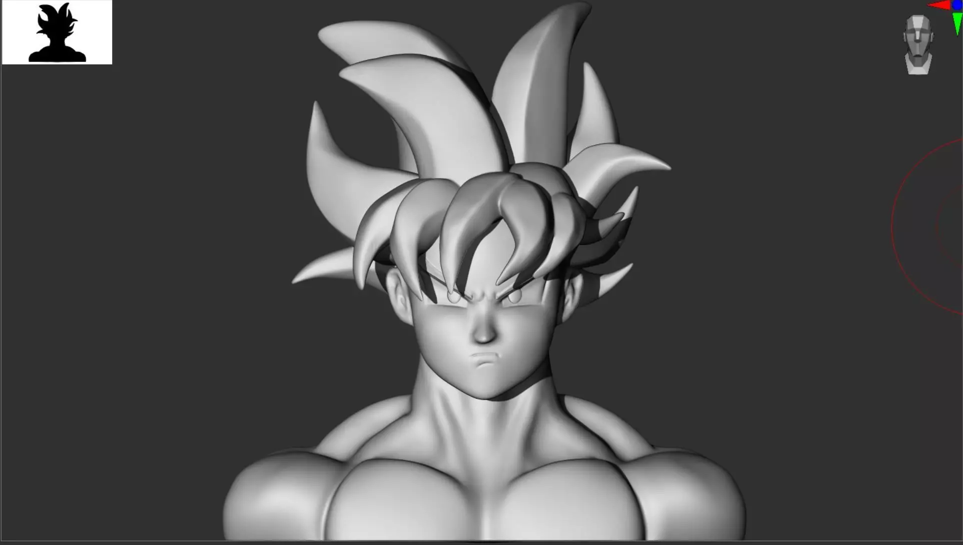 Goku Pendant 3D print model_0