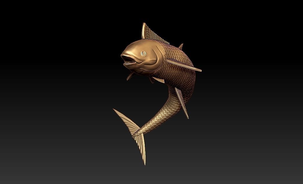 Yellow fin tuna fish 3D print model_1