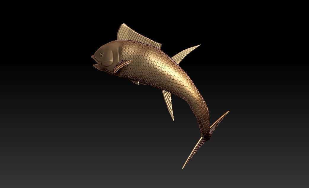 Yellow fin tuna fish 3D print model_2