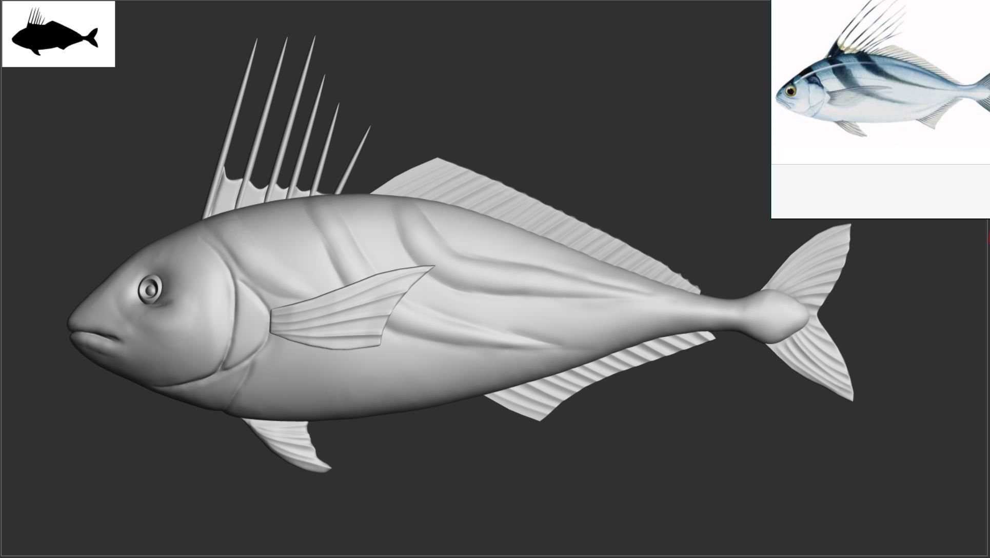 Green Fish  3D print model_3