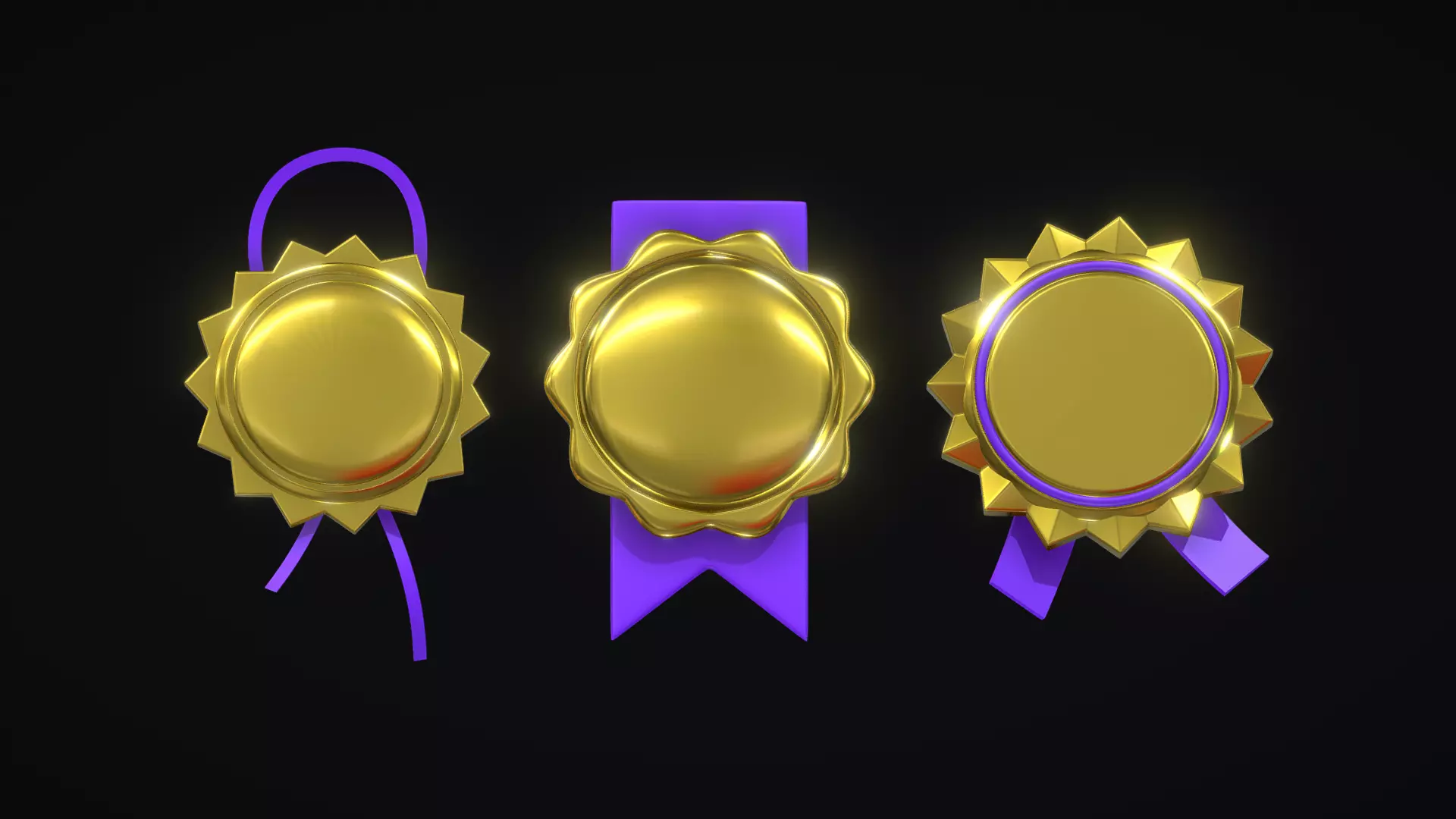 Achievement First place Medal 3D model