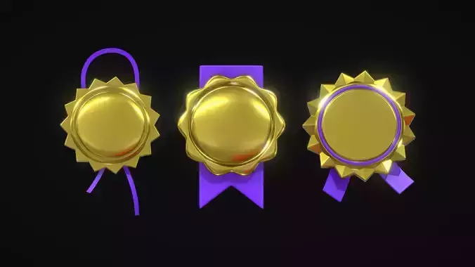Achievement First place Medal 3D model