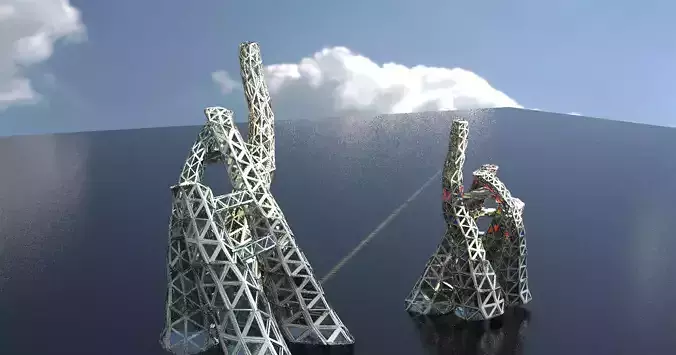 Sci fi Glass pyramid megastructure 