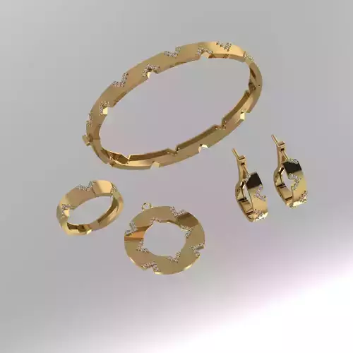 gorgeous modern jewelry set