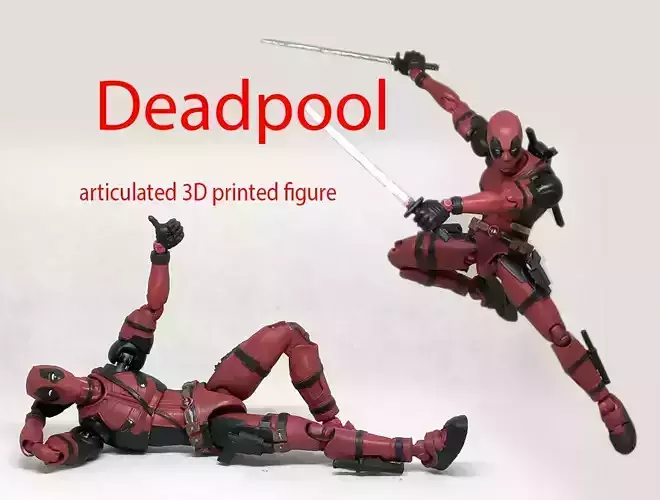 Deadpool articulated action figure  3D print model