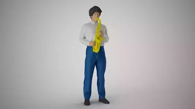 Man Playing Saxophone