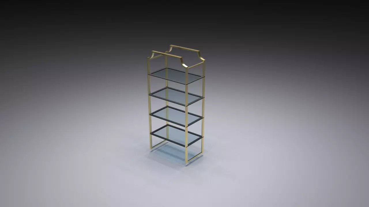 Very stylish shelving for restaurant projects Free 3D model